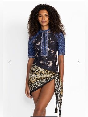 New! Johnny Was elbow sleeve surf shirt- zolita